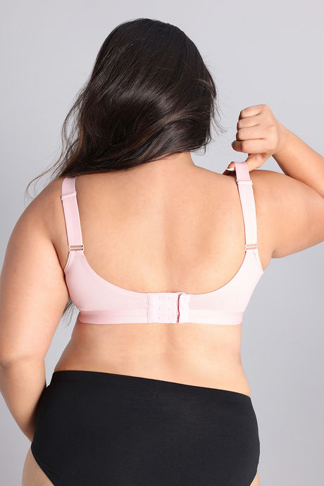 Zivame True Curv Double Layered Non Wired Full Coverage Super Support Bra - Silver Pink — image 3